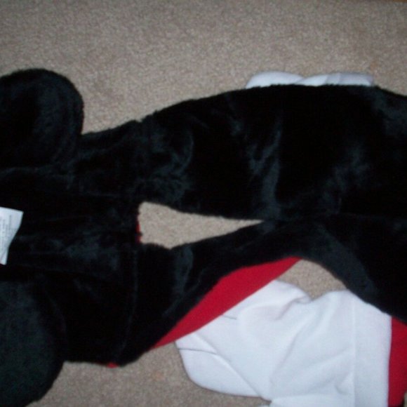 Disney Parks Minnie Mouse Ear Hat Plush Puffy Bow Mouseketeers Scarf Gloves - Picture 4 of 6